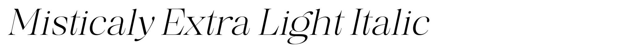 Misticaly Extra Light Italic image
